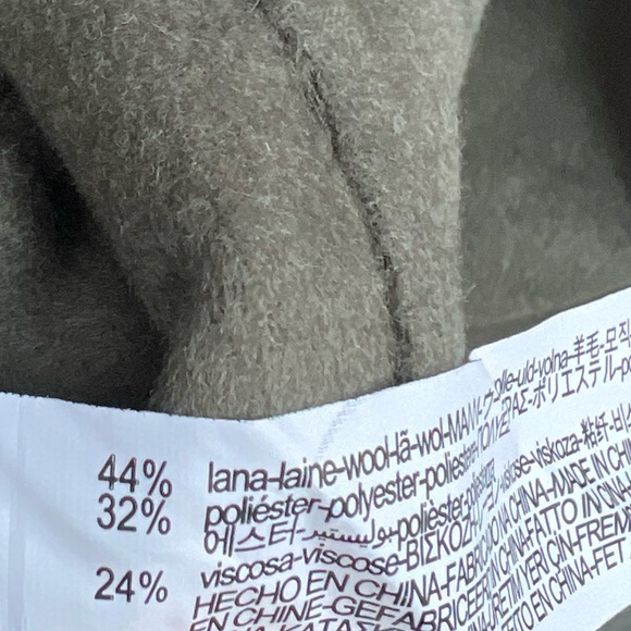 ZARA Wool Blend Coat Double Breasted Coat Size XSMALL - Picture 10 of 10